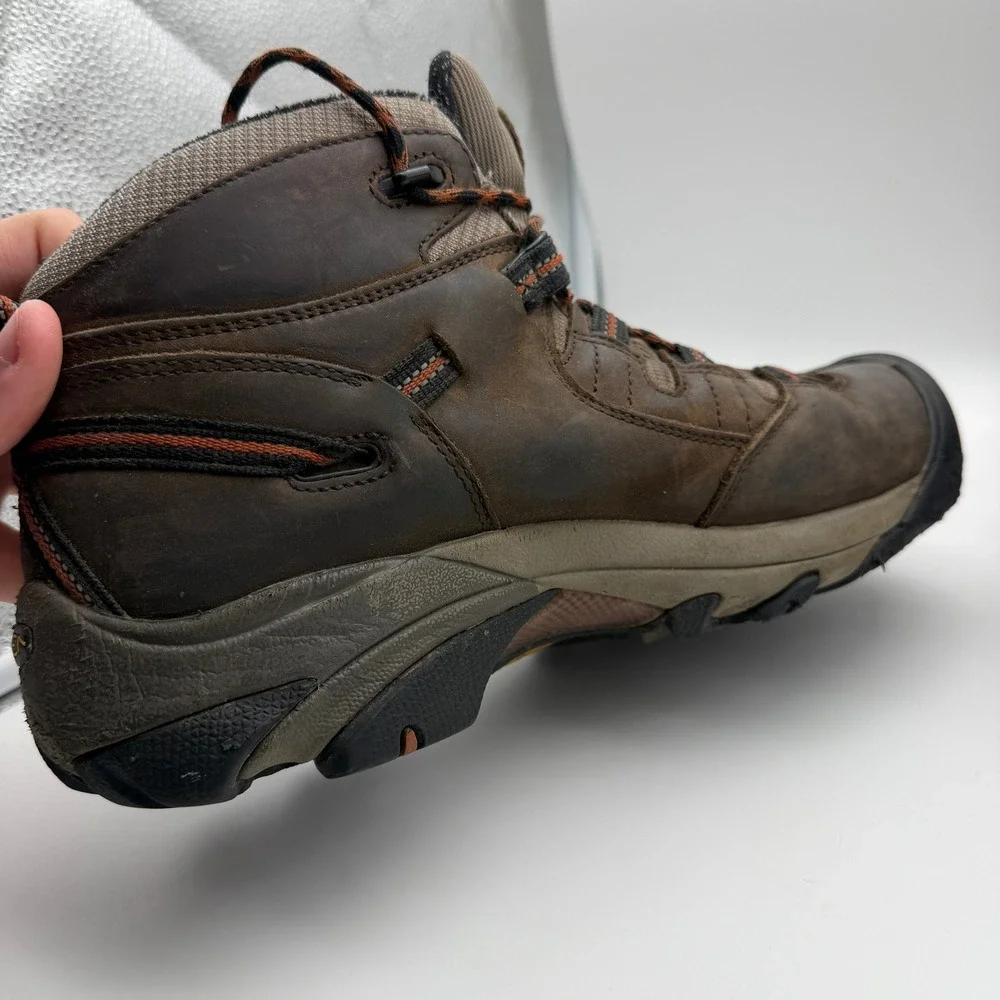 KEEN Hiking Boots Mens 10 Brown Waterproof Leather Trail Shoes ASTM F2892-11